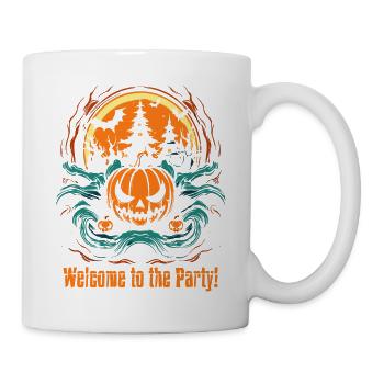 Welcome to the Party: Halloween Pumpkin - Mug - white - Right