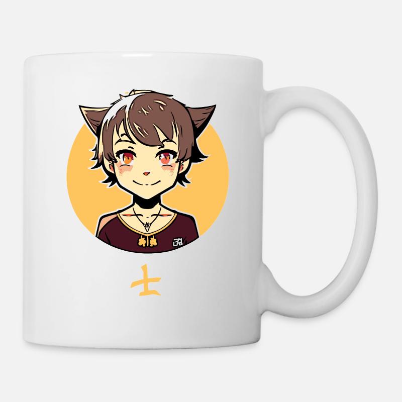 Niedliches Anime Fuchs Mädchen - Tasse - Weiß