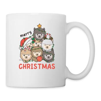 Sapin de Noël en alpaga Joyeux Noël - Mug blanc - blanc - Droite