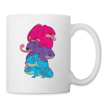 androgyn Flag Pride LGBTQ süße Chamäleon - Tasse - Weiß - Rechts