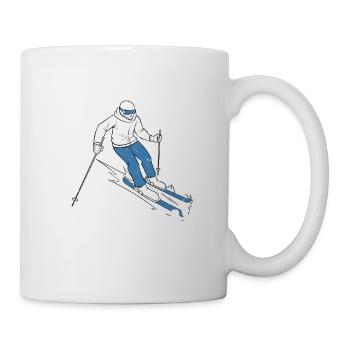 A Bad Day Skiing Beats A Good Day At Work Ski Wint - Tasse - Weiß - Rechts