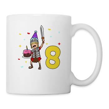 Avec Centurio - Anniversaire des enfants 8 ans - Mug blanc - blanc - Droite