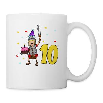 Avec Centurio - Anniversaire des enfants 10 ans - Mug blanc - blanc - Droite