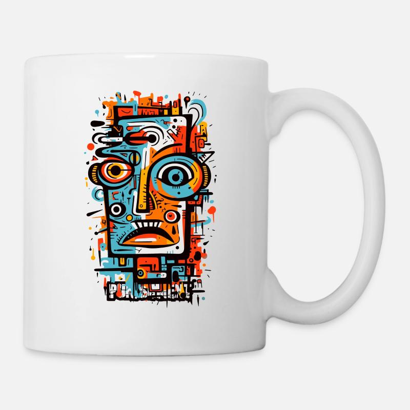 The Abstract Art of Abstract Faces - Mug - white