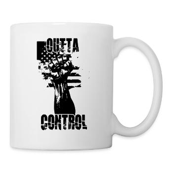 Les États-Unis hors de contrôle, le poing de la liberté - Mug blanc - blanc - Droite