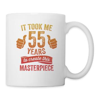 Lustiger 55 Jahre alter Witz 55. Geburtstag Gag Jahrgang - Tasse - Weiß - Rechts