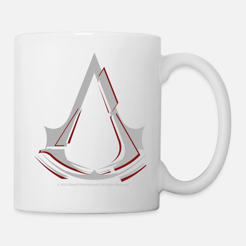 Assassin's Creed Symbol Grau Und Rot - Tasse - Weiß
