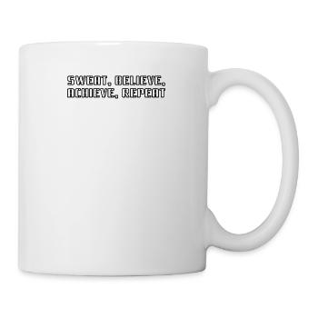 Fitness - Sweat, believe, achieve, repeat - Tasse - Weiß - Rechts