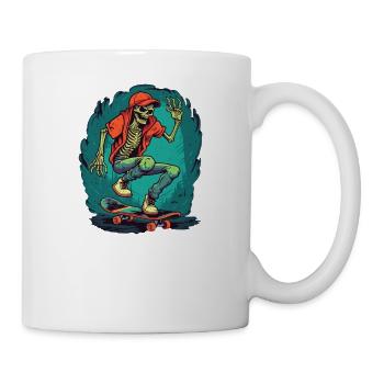 Skateboard Skater Ramp Skating Skating Skeleton - Mug - white - Right