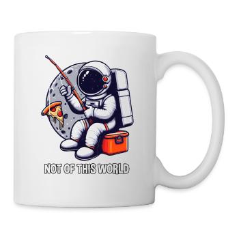Astronaut Fishes Pizza Out Of This World - Mug - white - Right