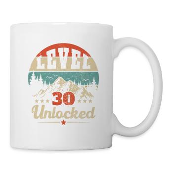 Level 30 freigeschaltet - Tasse - Weiß - Rechts