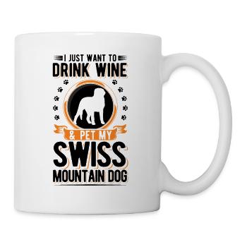 Bouvier suisse et vin - Mug blanc - blanc - Droite