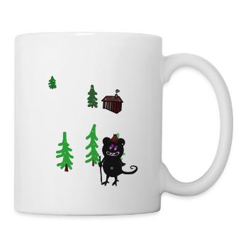 Hiver Montagne Forêt Troll Randonnée Chalet D’hiver - Mug blanc - blanc - Droite