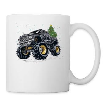 Liebe Monster Truck Cool Monster Truck Xmas Design - Tasse - Weiß - Rechts