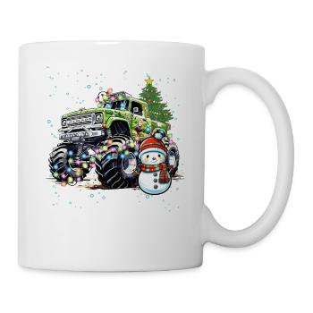 Coole Monster Truck Weihnachten für Männer, Jungen, Mädchen, - Tasse - Weiß - Rechts