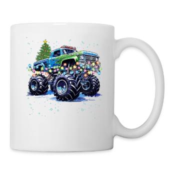 Camion tout-terrain de Noël, Monster Truck Noël - Mug blanc - blanc - Droite