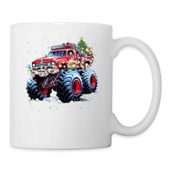 Truck Lovers Christmas Design, Cool Monster Truck - Mug - white - Right