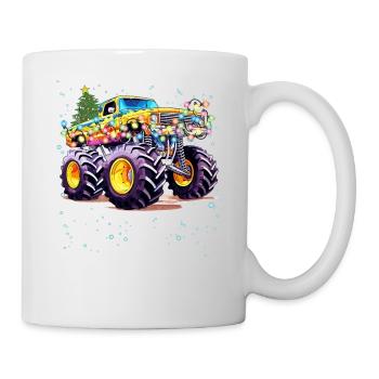 Monster Truck Funny Noël Design pour Garçons, Hommes - Mug blanc - blanc - Droite