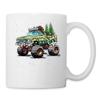 Monster Truck Noël Cool Design Graphique - Mug blanc - blanc - Droite