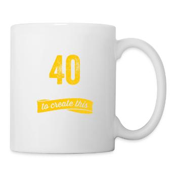 Drôle 40 Ans Blague 40e Anniversaire Gag Cool Jeu De Mots - Mug blanc - blanc - Droite