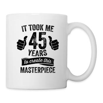 Funny 45 Years Old Joke 45th Birthday Gag Black - Mug - white - Right