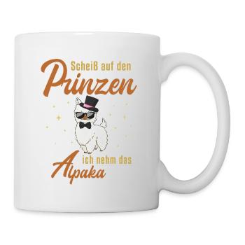 Ich nehm das Alpaka Pako Lama Huacaya - Tasse - Weiß - Rechts