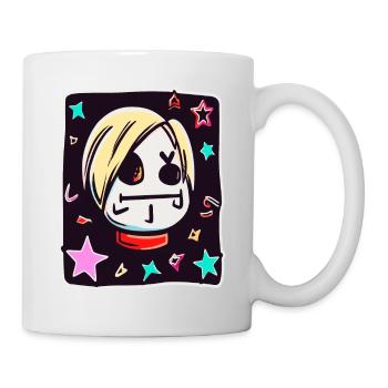 dessin animé d’enfant : anime de fille drôle - Mug blanc - blanc - Droite