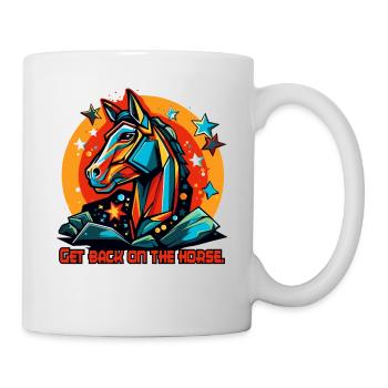 Back in the saddle, back on the horse - Mug - white - Right