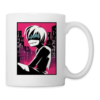Dessin animé Anime Manga Ville Zombie Goule - Mug blanc - blanc - Droite