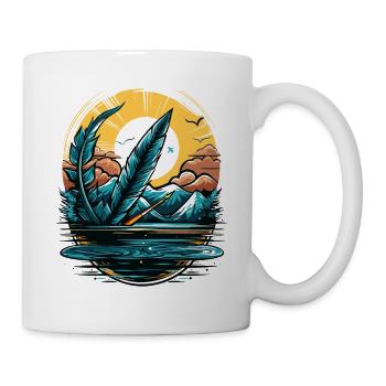 Die mächtige Feder des Schreibens - Tasse - Weiß - Rechts