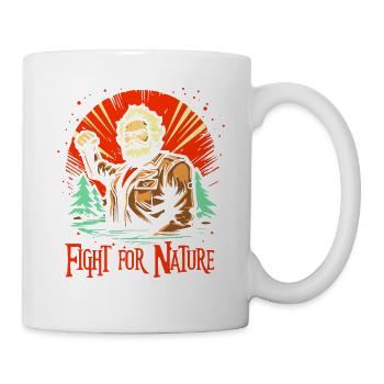 Fight for Nature: Nature Boy Raises Fist - Mug - white - Right