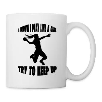 Handballspieler Handball Handballfan Handballteam - Tasse - Weiß - Rechts