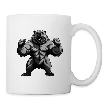 Ours Grizzly Musculation Muscles - Mug blanc - blanc - Droite