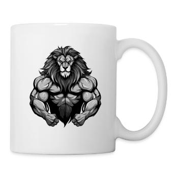 Gymnase d’entraînement Lion Muscles - Mug blanc - blanc - Droite