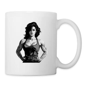 Woman Muscles Workout Gym - Mug - white - Right