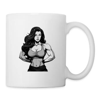 Femme Muscles Musculation - Mug blanc - blanc - Droite