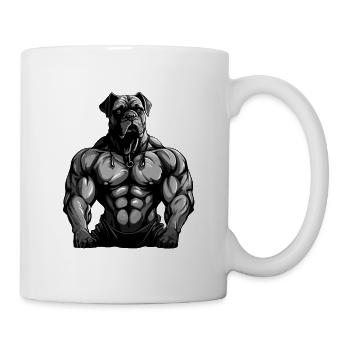 Dog Muscles Workout Gym - Mug - white - Right