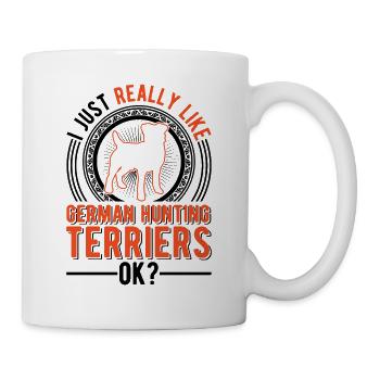 J’aime juste les terriers de chasse allemands - Mug blanc - blanc - Droite