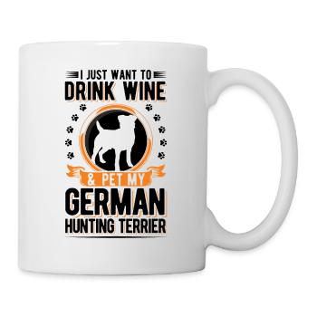 German Hunting Terrier and Wine - Mug - white - Right