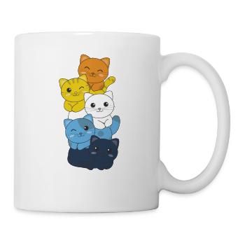 Aroace Flag Pride LGBTQ Mignon Chats Bouquet - Mug blanc - blanc - Droite