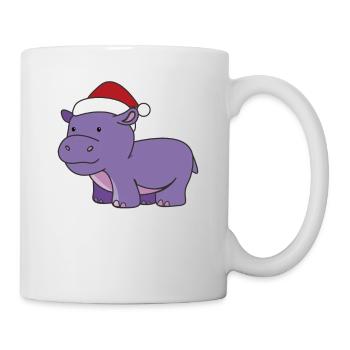 Hippo Christmas Winter Animals Hippos - Mug - white - Right