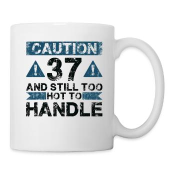 37 Too Hot to Act - 37th Birthday - Mug - white - Right