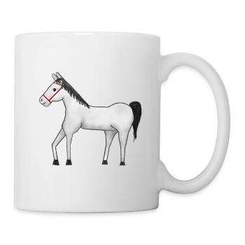 Ross Hengst Pferd Pferdenarr Reiter Pferde Gaul - Tasse - Weiß - Rechts