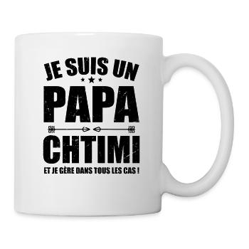 Papa CHTIMI - Mug blanc - blanc - Droite