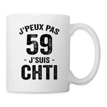 Je Peux Pas Je Suis Chti 59 - Ch'ti, chtimi - Mug blanc - blanc - Droite