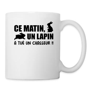 Chasse - Chasseur - Anti-chasse - Mug blanc - blanc - Droite