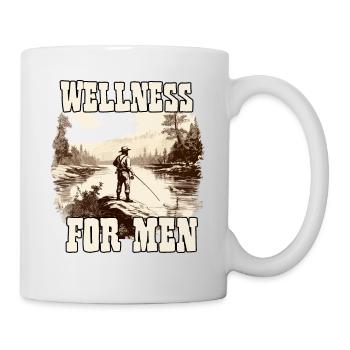 Wellness for Men Angler T-shirt Homme Pêcheur - Mug blanc - blanc - Droite