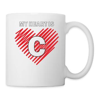 MY HEART IS C - Tasse - Weiß - Rechts