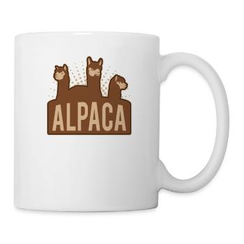 Alpaca Logo Llama Huacaya Pako Alpaca Breeder Alpaca - Mug - white - Right