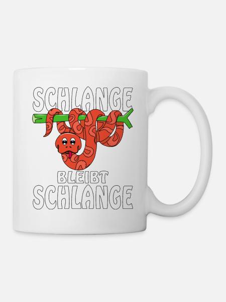 SCHLANGE BLEIBT SCHLANGE - Tasse - Weiß